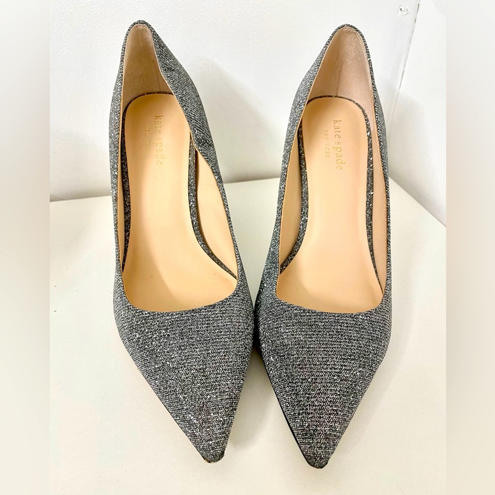 SALE! Kate Spade Silver Sparkle Heels